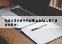 加拿大区块链电子公司[加拿大slb数字货币交易所]